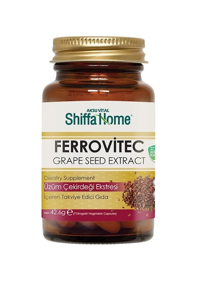 Shiffa Home Ferrovitec Kapsül - Üzüm Çekirdeği Eki 60 x 710  MG