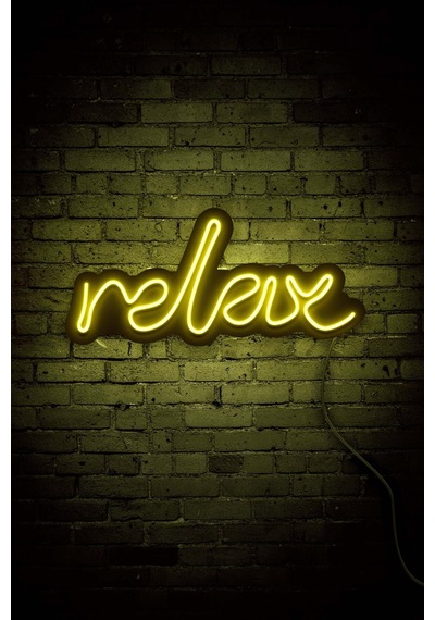Relax Neon Led Duvar Aydınlatması & Dekoru & Gece Lambası Yeşil Yeşil