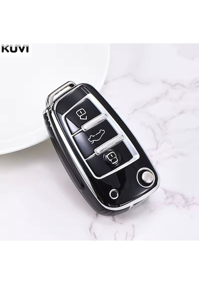 Audi Q7 Siyah-silver Anantar Kılıfı