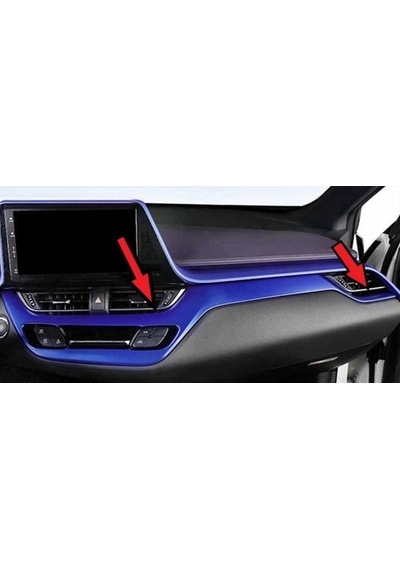 Çmk Toyota C-hr 2016-2019 Konsol Alt Kaplama 2 Parça Mavi