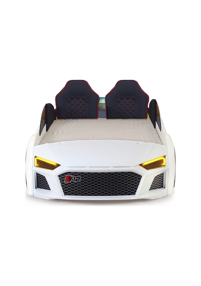 Beyaz Arabalı Yatak V12 Audi Full Ledli Kumandalı Ve Müzikli Beyaz Arabalı Yatak V12 Audi Full Ledli Kumandalı Ve Müzikli