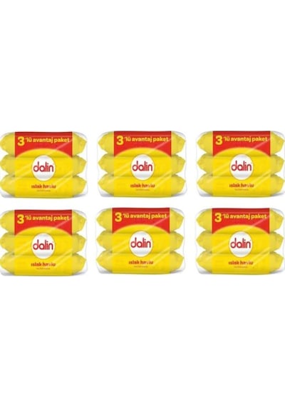 Dalin Islak Havlu 6 X 3'Lü Avantaj Paket 1008 Yaprak