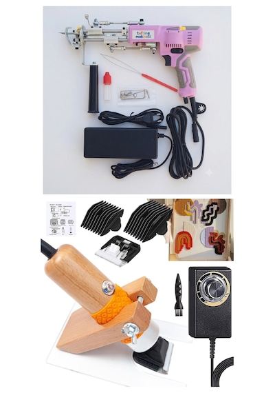 Ak-v Tufting Makinesi Mini Set Pembe Ak-v - Bej Tıraş Makinesi