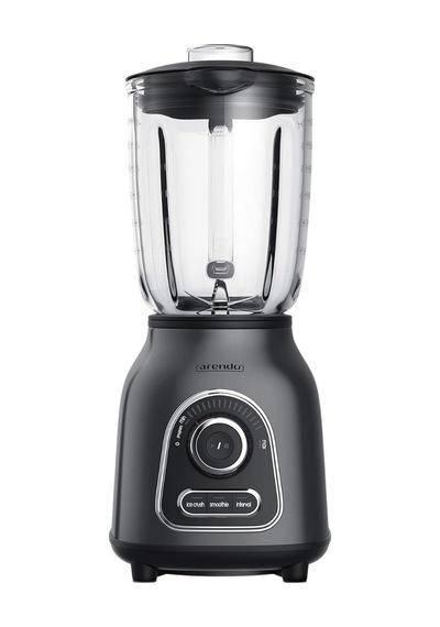 Arendo 1,75 L Cam Blender 1400w Paslanmaz Çelik 6 Bıçaklı Smoothie Mikseri Siyah