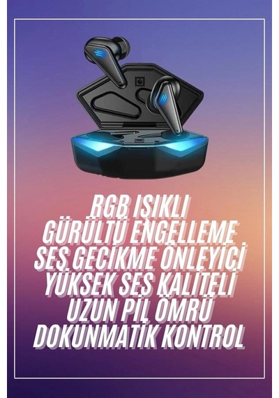 Oyuncu Kulaklığı Mikrofonlu Kablosuz Kulaklık Powerbank Yüksek Ses Kaliteli Diğer
