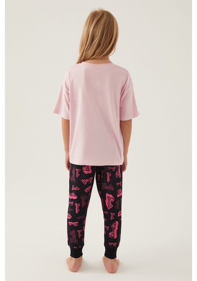 Barbie Cool Toz Pembe Kız Çocuk Pijama Takımı 5274-42805 Toz Pembe