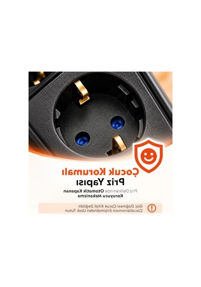 4'lü Priz Çoklayıcı, 4 Usb Girişli, 16a 4000w Kapasite İle Uzatma Kablosu