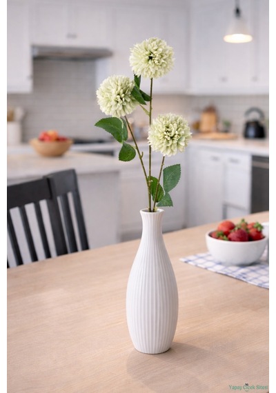 Yapay Çiçek Sitesi Yapay 3 Top Karanfil 62 Cm Yeşil Yeşil