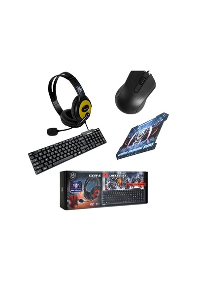 Klavye Mouse Seti Mouse Pad Oyuncu Kulaklığı K40 - 4 Lü Oyuncu Bilgisayar Seti Diğer
