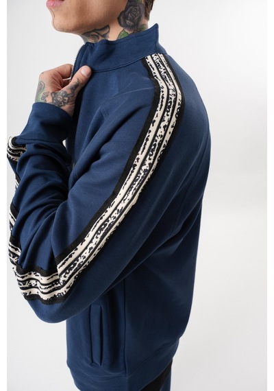 Respire Erkek Splash Şerit Detaylı Dik Yaka Doubleface Zip Oversize Sweatshirt Lacivert Respire Erkek Splash Şerit Detaylı Dik Yaka Doubleface Zip Oversize Sweatshirt Lacivert