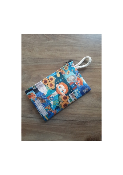 Owl Bag Van Gogh Art Design Kolaj Desenli Tasarım Cüzdan Kalemlik Çanta Düzenleyici Diğer