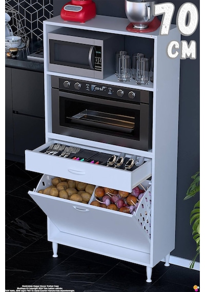 Vela 70 Cm Fırın Dolabı Açık 2 Raflı 2 Göz Sepetli Çok Amaçlı Mutfak Kiler Banyo Dolabı 70x163x32 Cm Beyaz Vela 70 Cm Fırın Dolabı Açık 2 Raflı 2 Göz Sepetli Çok Amaçlı Mutfak Kiler Banyo Dolabı 70x163x32 Cm Beyaz