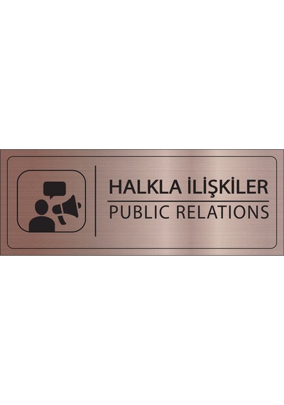 Mayeka Halkla İlişkiler İsimlik Bronz Metal Kapı İsimliği Levhası Yönlendirme Tabelası