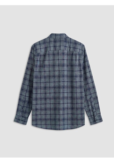 Lcwaıkıkı Classic Lacivert Regular Fit Ekose Poplin Erkek Gömlek