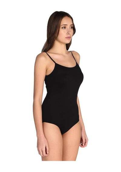 Tutku Siyah Ip Askı Alttan Çıtçıtlı Kadın Body SIYAH