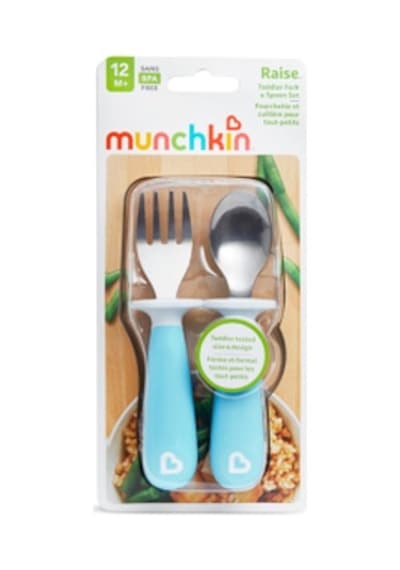 Munchkin Çocuk Çatal & Kaşık Setı,12ay+ 2 Adet, Mavi Açık Mavi