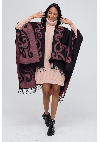 Forum Fashion P001 Salma Desenli Jakarlı Panço