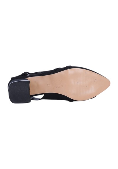 Tahir 2806 5cm Slingback Mat Topuklu Ayakkabı siyah
