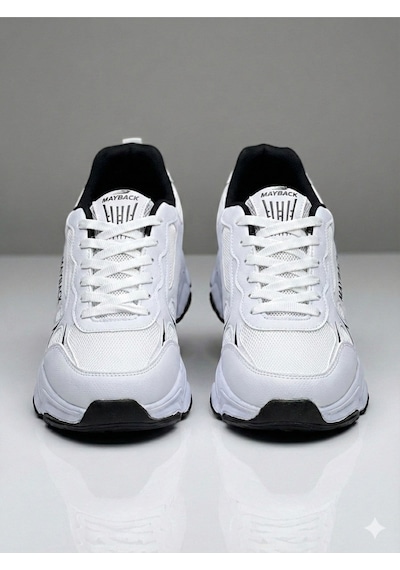 Mayback Erkek Günlük Ortopedik Sneaker Ayakkabı Beyaz Siyah
