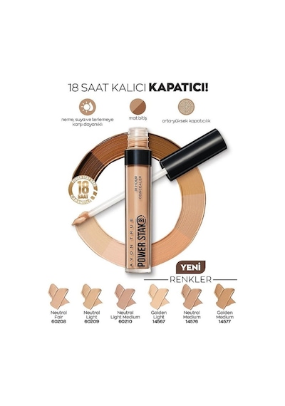 Avon True Power Stay Kapatıcı Golden Medium
