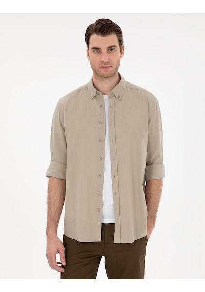 Pierre Cardin Erkek Haki Gömlek Desenli 50303388-vr027 Haki Pierre Cardin Erkek Haki Gömlek Desenli 50303388-vr027 Haki