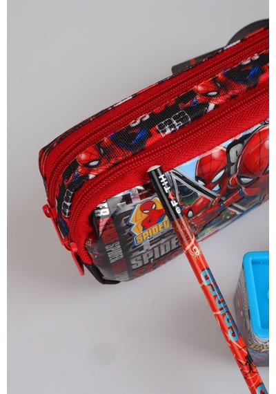 X Dekomus Lisanslı Spiderman Gamevers Collection Spiderman Kalem Çantası,2 Kurşun Kalem,silgi Ve Kalemtraş Altın