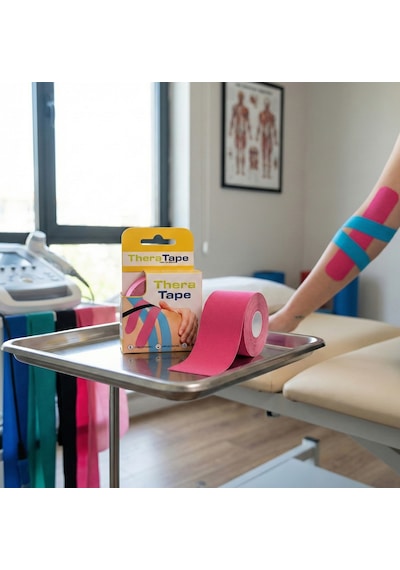 Thera Tape Kinesio Sporcu Bandı Yüz & Vücut Uyumlu Kinezyo Bant Pembe 5 CM x 5 M Thera Tape Kinesio Sporcu Bandı Yüz & Vücut Uyumlu Kinezyo Bant Pembe 5 CM x 5 M