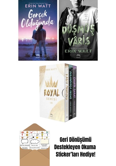 Gerçek Olduğunda + Lekeli Taç Royal Serisi 4. Kitap + Royal Serisi Kutulu Set 3 Kitap