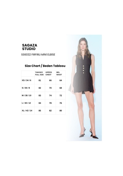 Sagaza Studio Ss6032 Beli Düğmeli Balon Elbise Kahve