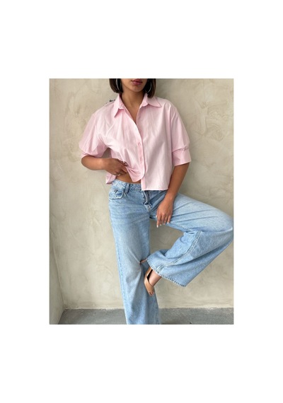 Verymoda Arkası Kelebek Detaylı Gömlek - D2787 Pembe
