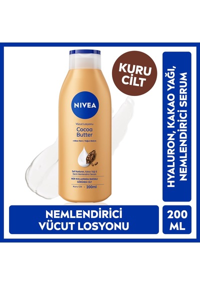 Nıvea Nemlendirici Vücut Losyonu Cocoa Butter 200 Ml,kakao Yağı,h Standart