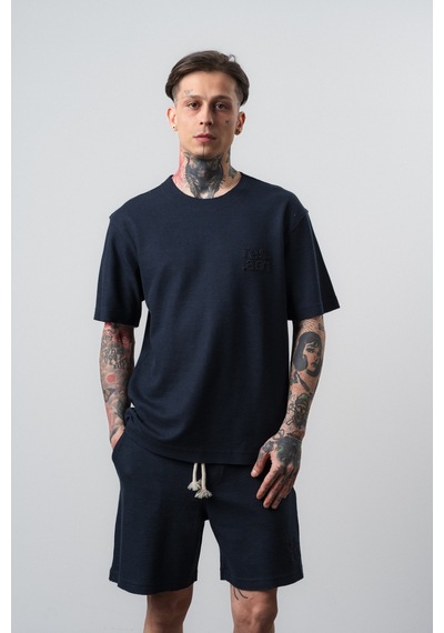 Respire Erkek Pis Dikişli Regular Fit T-shirt Lacivert