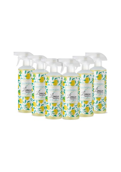 Green Lora 80 Derece Aloe Vera ve Gliserinli Limon Kolonyası Sprey Pet Şişe 1 L x 6