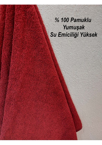 12'li Bordo Kuaför Berber Havlusu 50 x 90 CM Profesyonel Saç Kurutma Havlusu Ekonomik Set