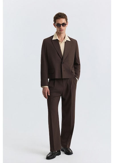 Antioch Crop Fit Blazer Ceket Kahve