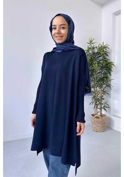 Kahijab Mira Merserize Tunik - Lacivert