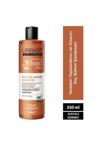 2 Adet Urban Care No.2 Bond Plex Yıpranma Karşıtı Saç Bakım Şampuanı 350 Ml