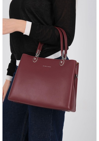 Silver Polo Sp1234 Kadın El Çantası Cilt Bordo-bordo