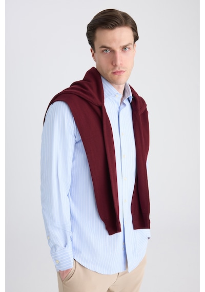 D'S Damat Ds Damat Regular Fit Mavi Çizgili Gömlek 5hf02ıg25100m Çok Renkli