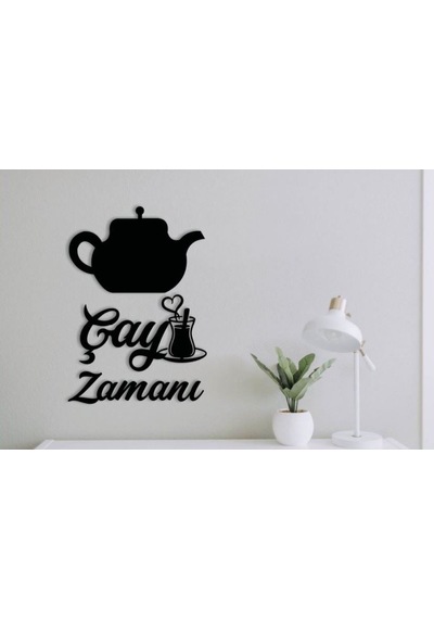 Çay Zamanı Çaydanlık-duvar Yazısı