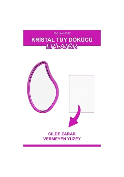 Kristal Tüy Dökücü Ağda Epilatör Crystal Eraser Epilasyon Aleti Tüy Silgisi Tüy Alıcı Fiziksel Pembe