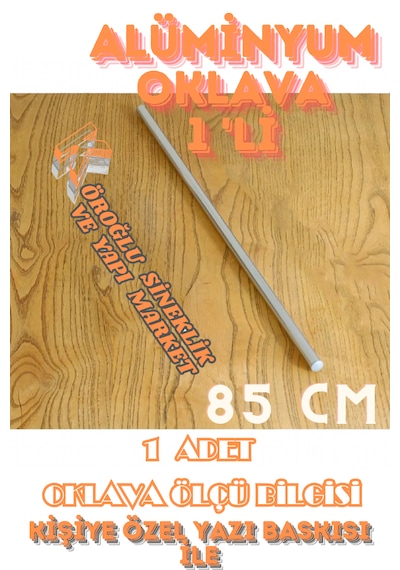 1'li Masterchef Alüminyum Paslanmaz 85 Cm Metal Oklava Hamur
