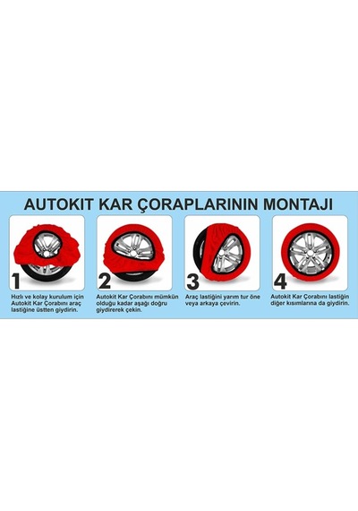 Autokit Kar Çorabı 2'li Medium 175 x 14