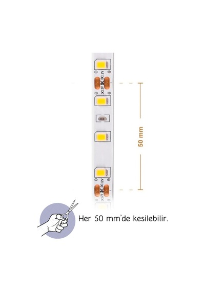 Cata On Çip 40 40 Şerit Led - Sarı Işık 4000k - 12 V - İç Mekan- Ct-4486
