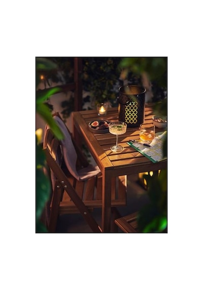Ikea Nämmarö Balkon Masası, Açık Kahverengi, 75x63 Cm