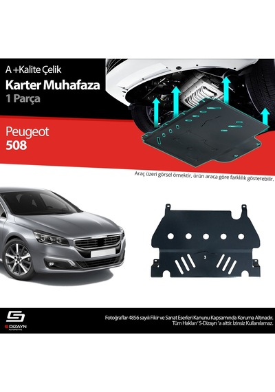 S-dizayn Peugeot 508 Çelik Karter Muhafaza 2010-2017 A+ Kalite