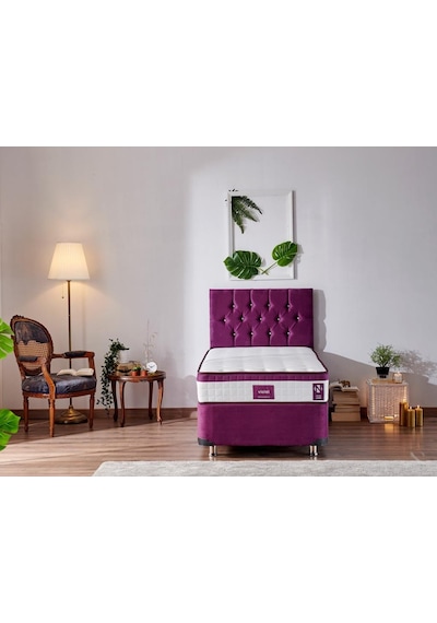 Nironyatak Niron Violet 90X200 Tek Kişilik Gizli Pedli Yatak Full Ortopedik