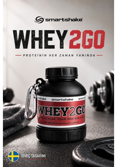 Smartshake Whey2go 110 Ml Siyah Saklama Kabı Ve Huni