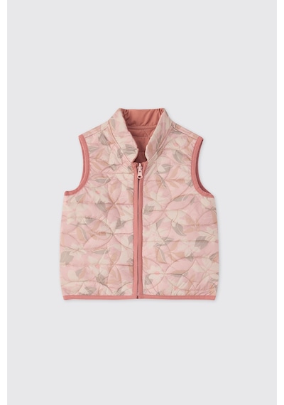 Panço Kız Çocuk Desenli Pembe Yelek