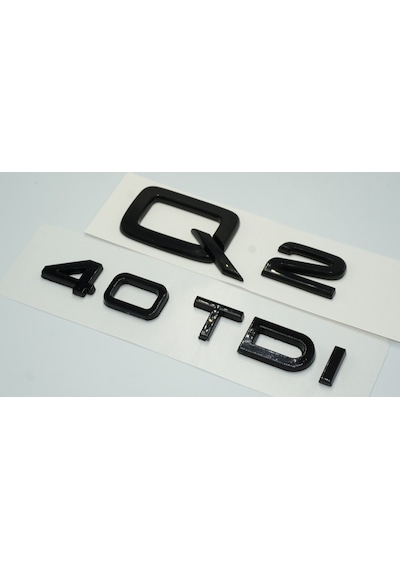 Audi Q2 40 TDi Parlak Siyah ABS 3M 3D Bagaj Yazı Logo Ürü
